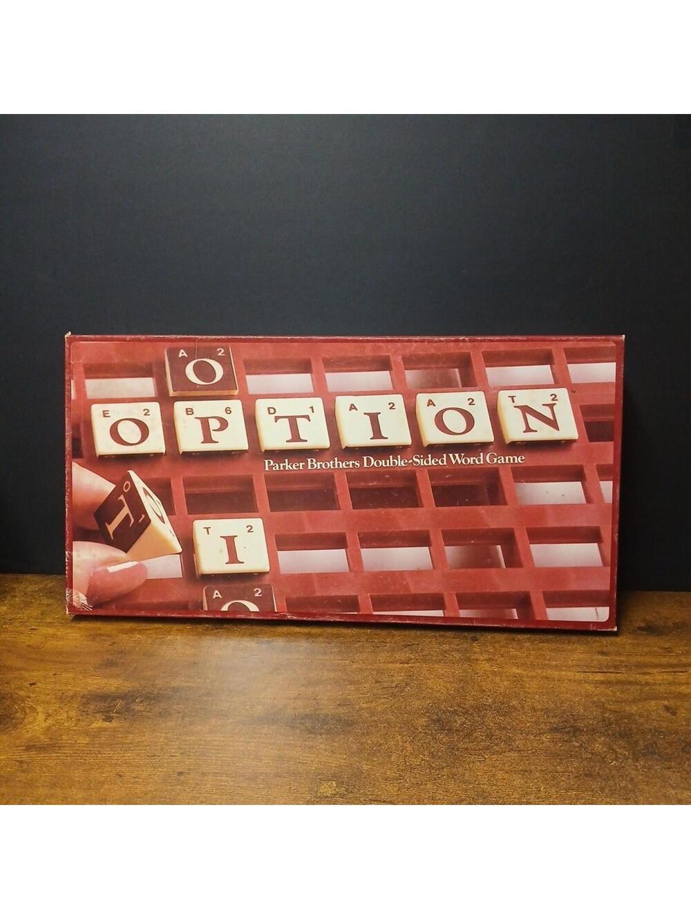 Vintage 1983 Option Parker Brothers Double-Sided Word Board Game, Sealed Pieces